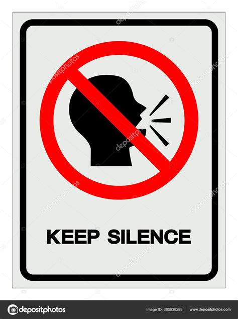Keep Silence Symbol Sign Vector Illustration Isolate On White