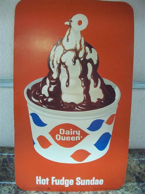 1965 Dairy Queen Sign Hot Fudge Sundae Ice Cream Litho Etsy In 2021