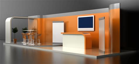 An Orange And White Stand With A Television On It