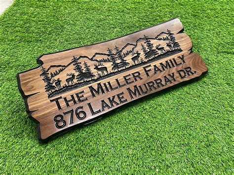 Outdoor Personalized Rustic Sign Transform Your Cabin Etsy
