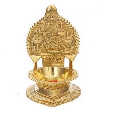 Round Festivals Brass Kamakshi Deepam For Puja Size 6 Inch At Rs 325