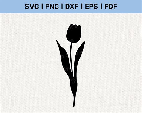 Tulpe SVG Blume SVG Blumen SVG Frühling Svg Dateien für Etsy de