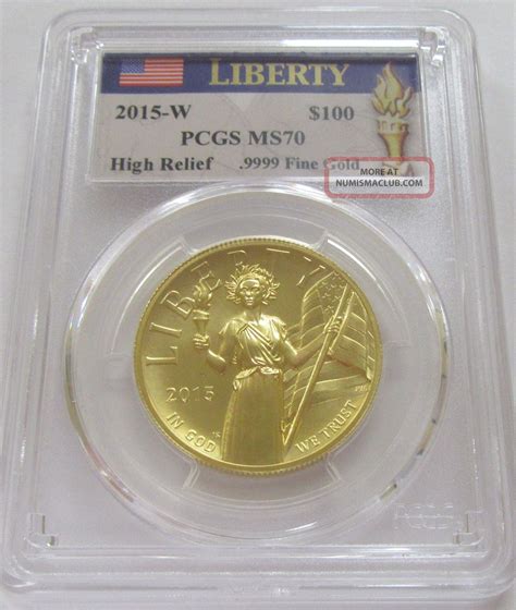 2015 W 100 American Liberty High Relief Gold Pcgs Ms70 Rare