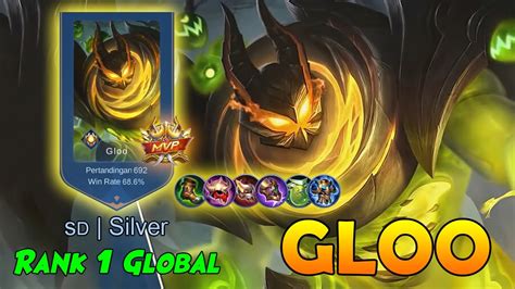 Top 1 Global Gloo Gameplay By Sᴅ Silver Mlbb Youtube
