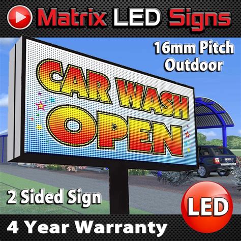 Led Sign Outdoor Full Color Double Sided Led Programmable Message