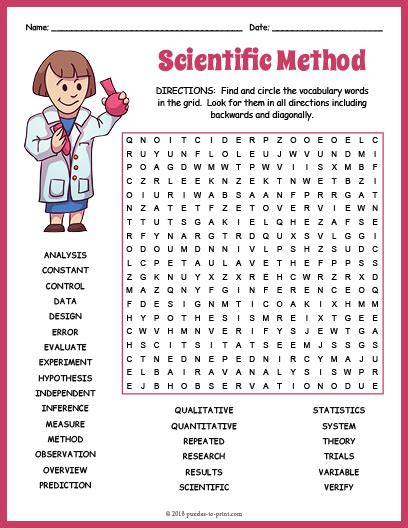 The Scientific Method Word Search Puzzle Worksheet Activity Made By Teachers
