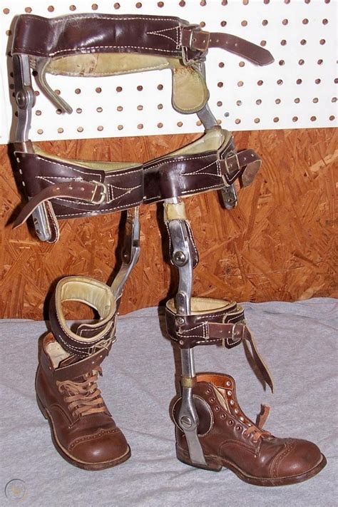 Old Childs Polio Leg Brace Set Vintage Braces Medical Device Kids