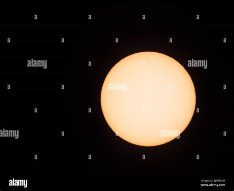The Sun Seen With Telescope From Planet Earth Stock Photo Alamy