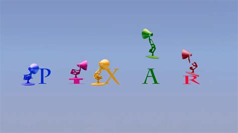 Five Color Luxo Lamps Spoof Color Pixar Logo Youtube