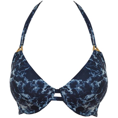 Freya Storm Halter Bikini Top Midnight Blue As4479mih Poinsettia