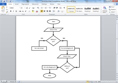 How To Make Process Flow Chart In Ms Word Design Talk