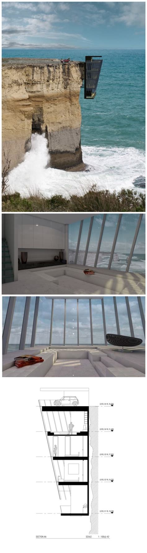 Wonderful Cliff House By Modscape Concept Beach House Design Cliff