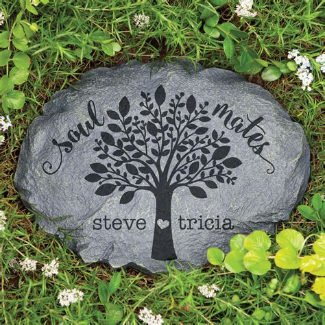 Soulmates Personalized Garden Stone For The Couple Wedding
