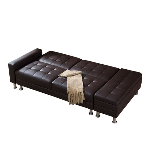 SOFA BED PU WITH STORAGE PSB04 BROWN KMSWM05 