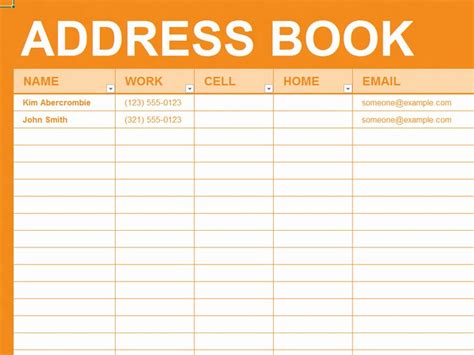 Organize Your Contacts With Microsoft Word Address Book Template