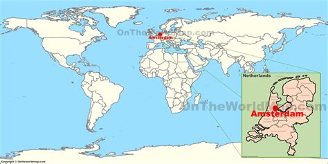 Amsterdam Netherlands On World Map Amsterdam Location On The