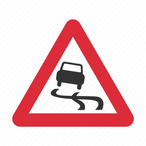 Caution Icy Slippery Road Slippery Road Sign Traffic Sign Warning