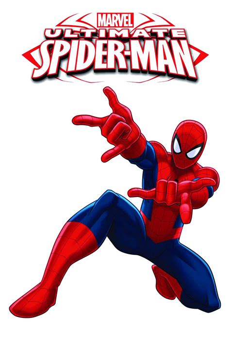Ultimate Spiderman With Logo Clipart