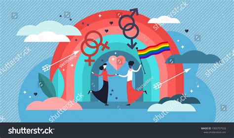 Lgbt Vector Illustration Flat Tiny Bisexual Stock Vector Royalty Free