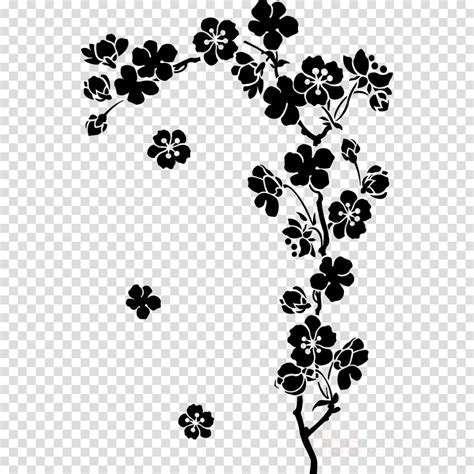 Silhouette Of A Cherry Blossom 5 Cherry Blossom Branches Svg Cut File