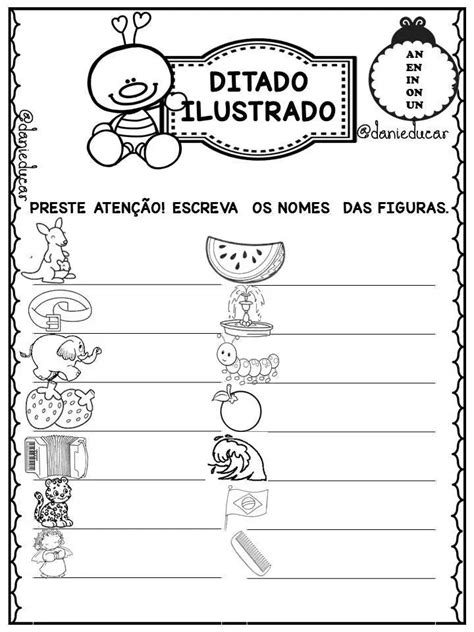 100 Folhas de Ditado para Imprimir Atividades para Educação Infantil