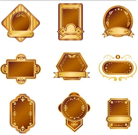 Gold Labels Graphic Vector Graphic Free Download