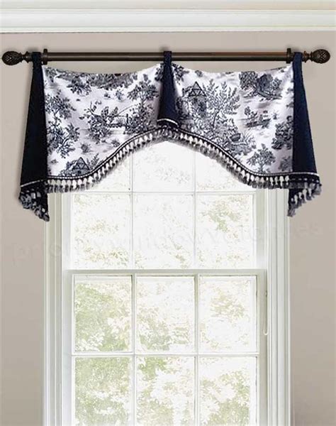 Contrasting Tab Top Valance Flat Shaped Swags And Simple Etsy In 2021