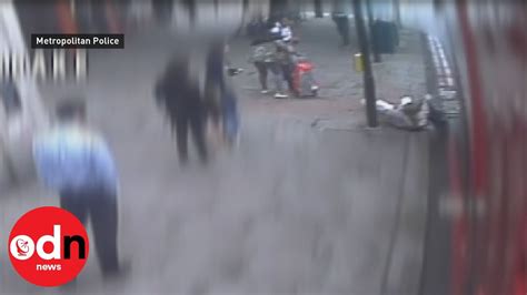 Shocking Cctv Shows Moment Woman Is Pushed In Front Of London Bus Youtube