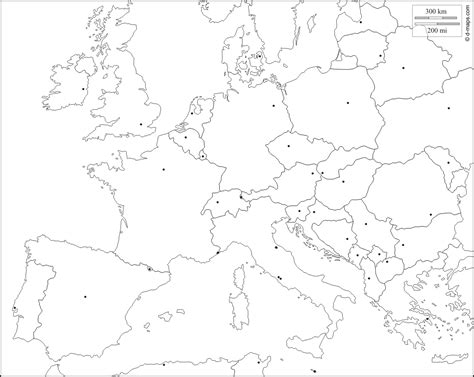 Western And Central Europe Free Map Free Blank Map Free Outline Map