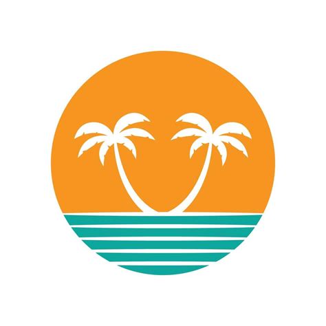 Palm Tree Summer Logo Template Vector Illustration 17666844 Vector Art