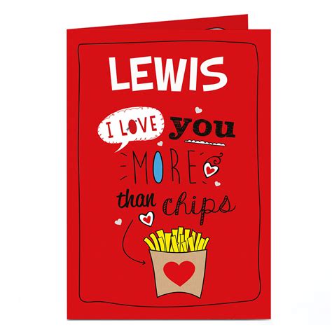Buy Personalised Card I Love You More Than Chips For Gbp 179 Card