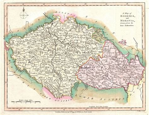 A Map Of Bohemia And Moravia Drawn From The Best Authorities