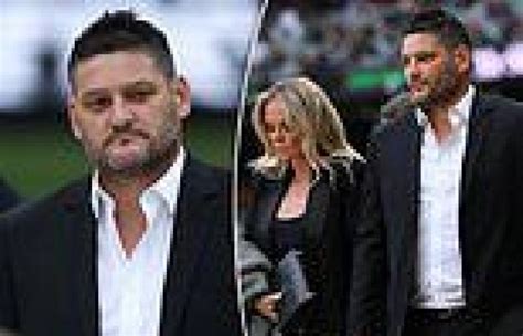 Brendan Fevola And His Wife Alex Arrive To Late Cricket Icon Shane Warne S