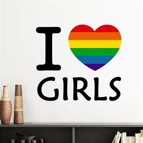 Lgbt Rainbow Gay Lesbian Transgender Bisexuals Support I Love Girls