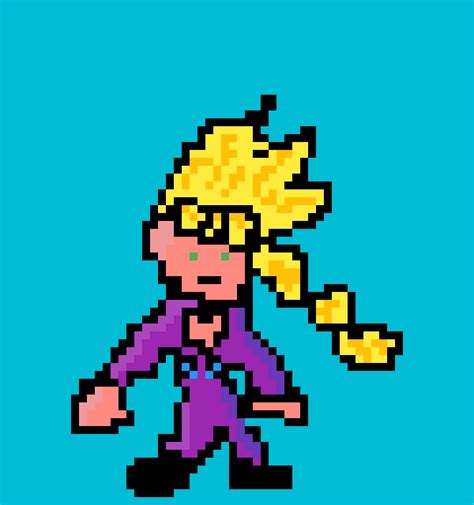 A Drawing Of Giorno My Little Sis Made D Pixel Art R