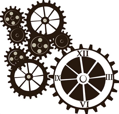 Gear Clock Drawing Free Download On Clipartmag
