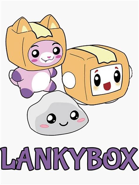 Lankybox Kids Rocky Boxy And Foxy 3 Sticker By Michaudjessica