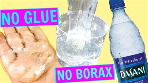 Add baking soda and contact lens solution to make slime less sticky. WATER SLIME 💦 HOW TO MAKE CLEAR SLIME WITHOUT GLUE, WITHOUT BORAX! WATER SLIME RECIPES! - YouTube