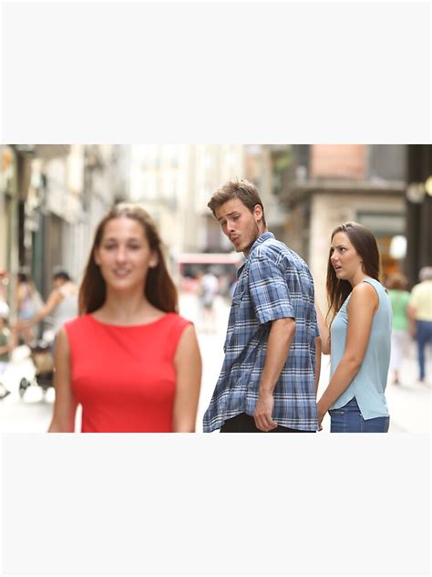 Guy Checking Out Another Girl Meme Sticker By Iamjustin Redbubble
