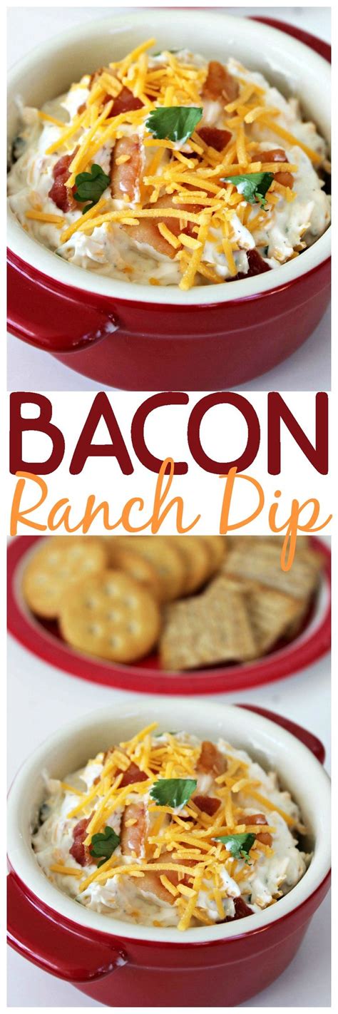 Easy Bacon Ranch Dip Recipe Recipe Diy Easy Recipes Diy Food