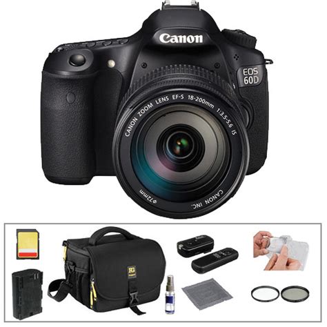 Canon Eos 60d Dslr Camera With 18 200mm Lens Basic Kit Bandh