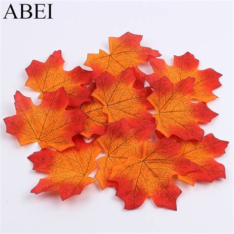 100pcs Lot Artificial Silk Leaf For Party Home Wedding Decoration Fake Maple Leaves Handmade