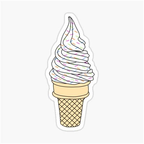 Ice Cream Cone Icecream Sticker Ice Cream Laptop Sticker Stickers Ice