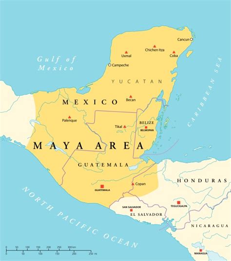 Maya High Culture Area Map Stock Photo 14020661 Panthermedia Stock