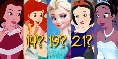 Las Edades De Cada Princesa De Disney Incluidas Anna Y Elsa De Frozen