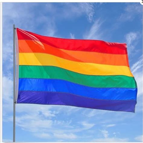 dainty rainbow flag durable big polyester lesbian gay pride symbol lgbt flags 90cm x 150cm in