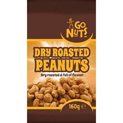 Go Nuts Dry Roasted Peanuts 160g Nuts And Snacks Iceland Foods