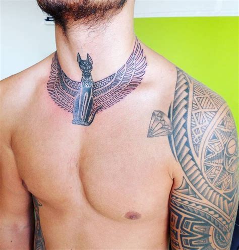 70 Best Meaningful Egyptian Tattoos For Men And Women Lava360 Cat Egyptian Neck Tattoo