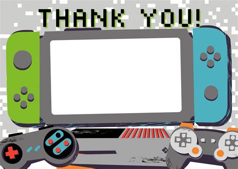 Game On Video Game Thank You Note Digital Download Etsy