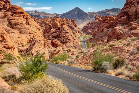 Road Through Valley Of Fire State Park Nevada Usa Stock Image Image